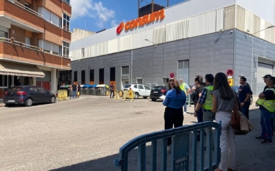 Un moment de la reconstrucció d'aquest matí | Helena Molist