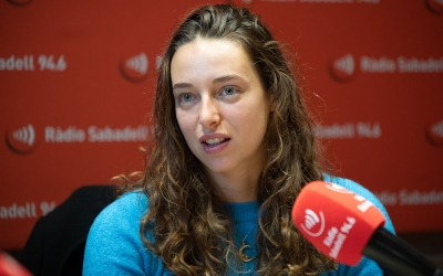 Emma Garcia, del CN Sabadell, als estudis de Ràdio Sabadell | Roger Benet