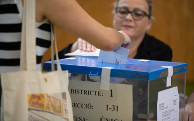 Imatge d'una mesa electoral al 23J | Roger Benet