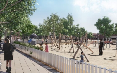 Un render de la nova plaça del Treball | Ajuntament