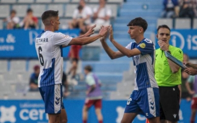 Sander Ballero, el dia del seu debut amb el primer equip, entrant per Altimira | CES