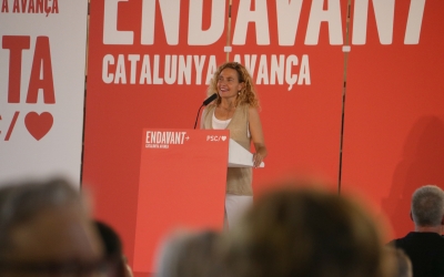 Meritxell Batet, en l'acte de campanya a Ripollet | ACN