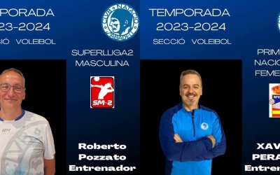 Roberto Pozzato i Xavi Perales a l'anunci de les seves renovacions | @CNSVolei