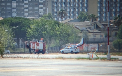 L'Aeroport de Sabadell, durant l'incident/ Cedida 