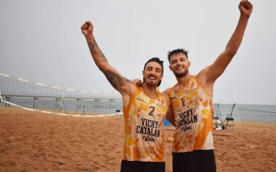 Reñé i Jiménez un cop acabada la final a Badalona | @FCVoleibol