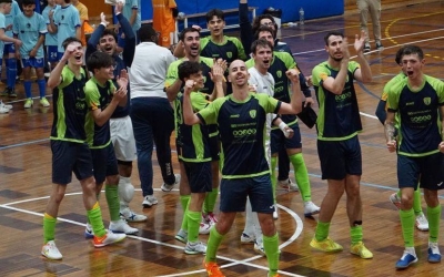 Els jugadors de la Pia al final d'un partit la temporada passada | @futsalpia