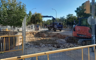Imatge del forat actual al carrer Adriana | Núria García