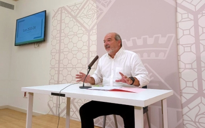 Manuel Robles, durant la roda de premsa de presentació del curs escolar/ Karen Madrid