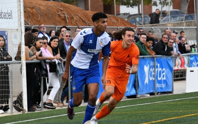 Moha Ajani, en el duel a casa contra l'Atlètic Lleida | CES