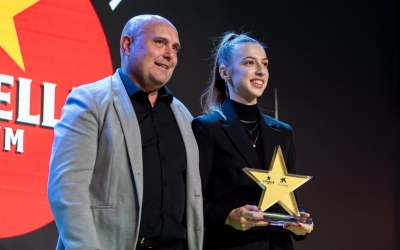 Escribano, recollint el premi | FCF