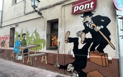 Werens torna a posar Tintín a les parets de Sabadell | Roger Benet