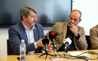 L'alcalde de Matadepera, Guillem Montagut, i el diputat d'Espais Naturals, Xesco Gomar | Àlex Recolons