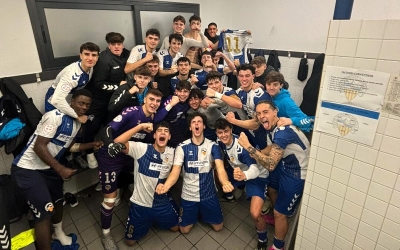 Celebració dels arlequinats al vestidor d'Olímpia | Cedida