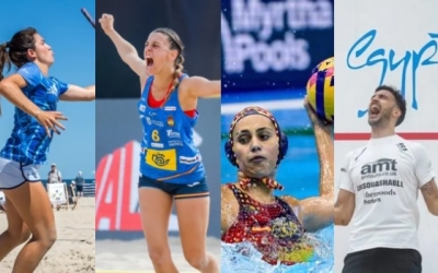 D'esquerra a dreta, Costa, Prat, Forca i Pajares | Fosbury