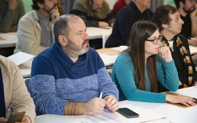 Joan Mena, en la primera reunió del grup promotor de Sumar | cedida