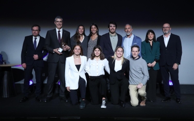 La delegació de l'Astralpool que va rebre el premi | Cedida