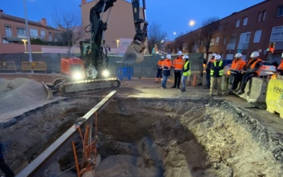 Esvoranc al carrer Adriana pel trencament d'una canonada | Cedida