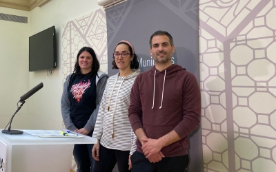 Aurora Murillo, Anna Lara i Oriol Rifer a la roda de premsa | Ràdio Sabadell