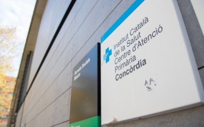 Un cartell del CAP Concòrdia