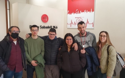 Andi Down Sabadell en una activitat a Ràdio Sabadell