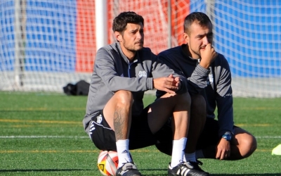 Carlos López i Oscar Tutó durant un entrenament aquesta temporada | JM Guarch