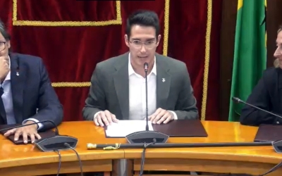 Martínez, durant el Ple d'Investidura | Ajuntament de Badia