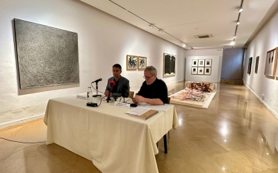 Carles de la Rosa i Francesc Camps a la roda de premsa de presentació 