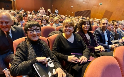 Mirna Lacambra durant el concert commemoratiu del 40è aniversari dels Amics de l'Òpera de Sabadell