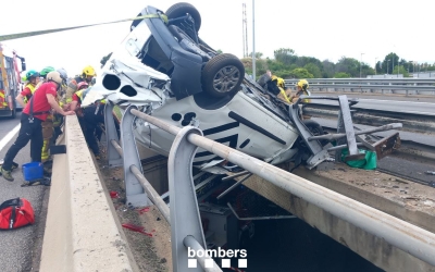 Un accident a la C-58, a l'altura de Ripollet