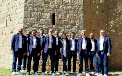 La Cobla Mediterrània en una fotografia promocional | Cedida