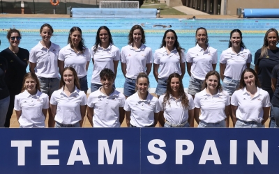 Ferré i Garcia ―primera i cinquena per sota―, al 'media day' d'avui | Jordi López (RFEN)