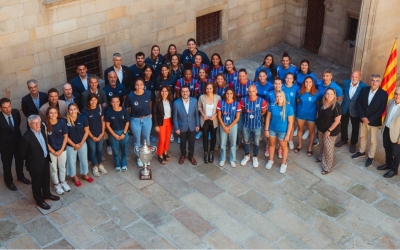 Fotografia amb els tres catalans presents a la Final Four | Generalitat