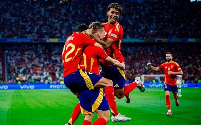 Celebració d'un dels gols de la selecció | @SEfutbol