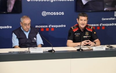 El cap de la DIC Barcelona, Lizard Hidalgo, i el cap de la Unitat Regional Operativa del SVA a Catalunya, Javier Martín Miñana