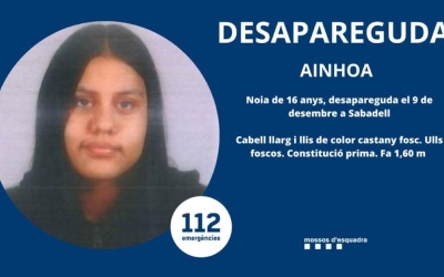 La imatge de la noia que han difós els Mossos