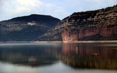 Imatge del pantà de Sau avui | Nia Escolà (ACN)