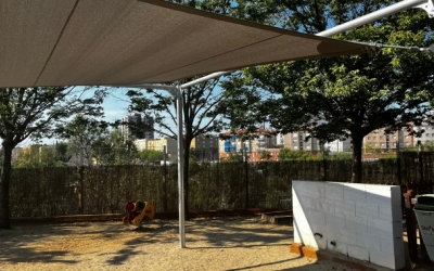 Un dels tendals de les escoles bressol | Arxiu