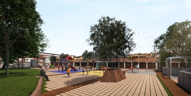 Projecció de la futura plaça Mossèn Geis